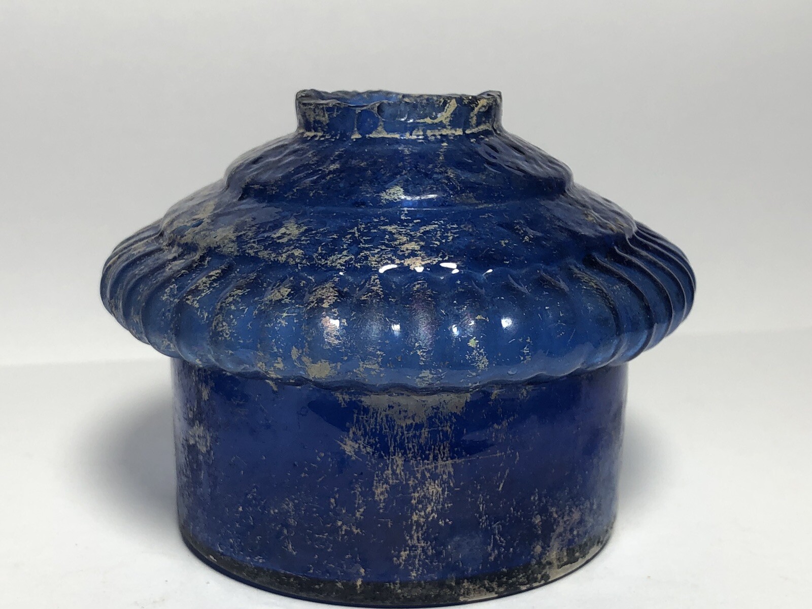 Old Antique Inkwell from the 1800s. Ink Well Glass. Very rare