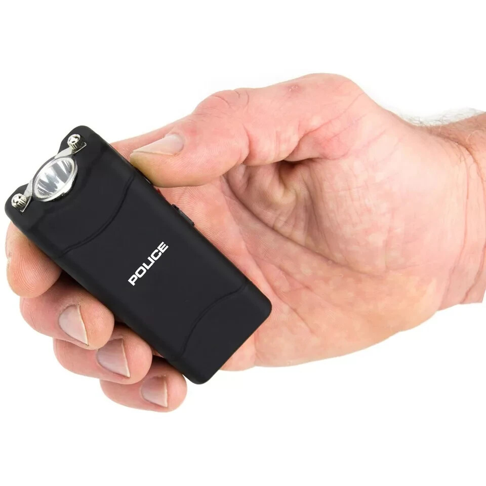 POLICE Stun Gun 801 Mini Rechargeable LED Flashlight Black