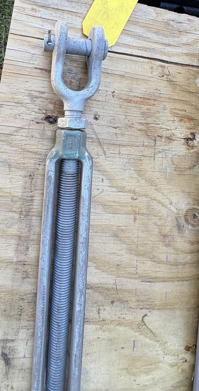 Green Pin Turnbuckle 1” x 24” Turnbuckle, eye-jaw end-fitting, 4.5 Ton load