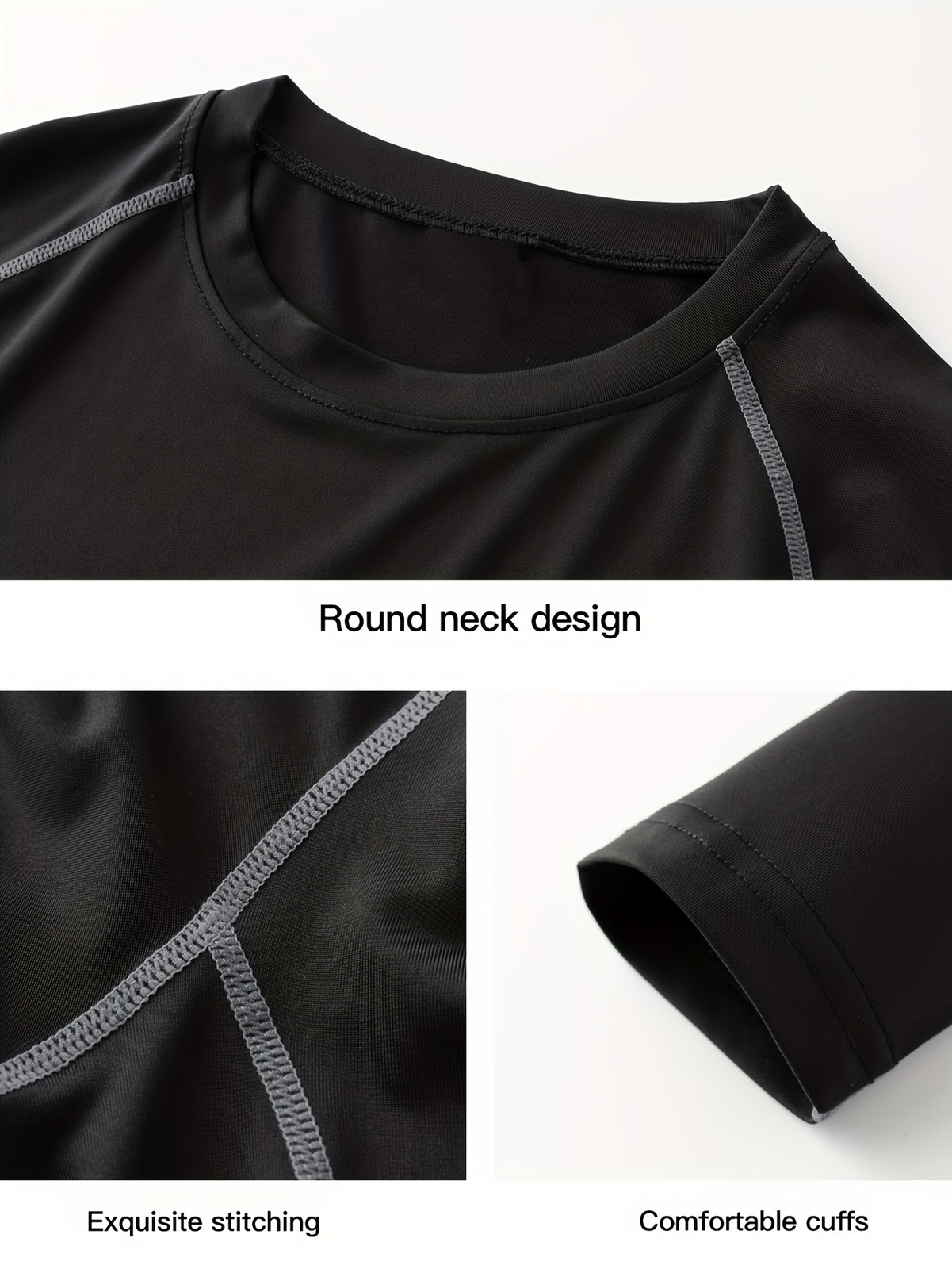 Mens Compression Base Layer Under Full Suit Shirt Tights Pant Set Winter Thermal