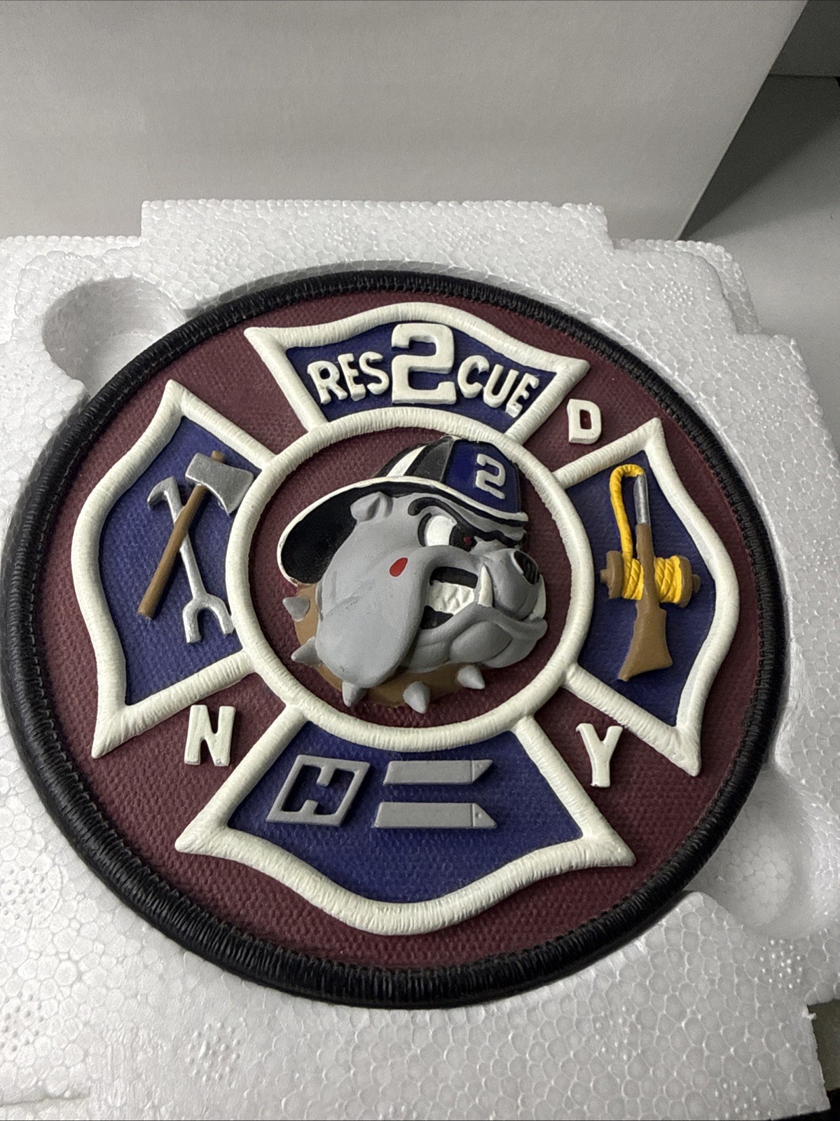 CODE 3 FDNY RESCUE 2 RESIN PATCH ART NEW YORK FIRE DEPT Brooklyn'S BRAVEST NEW