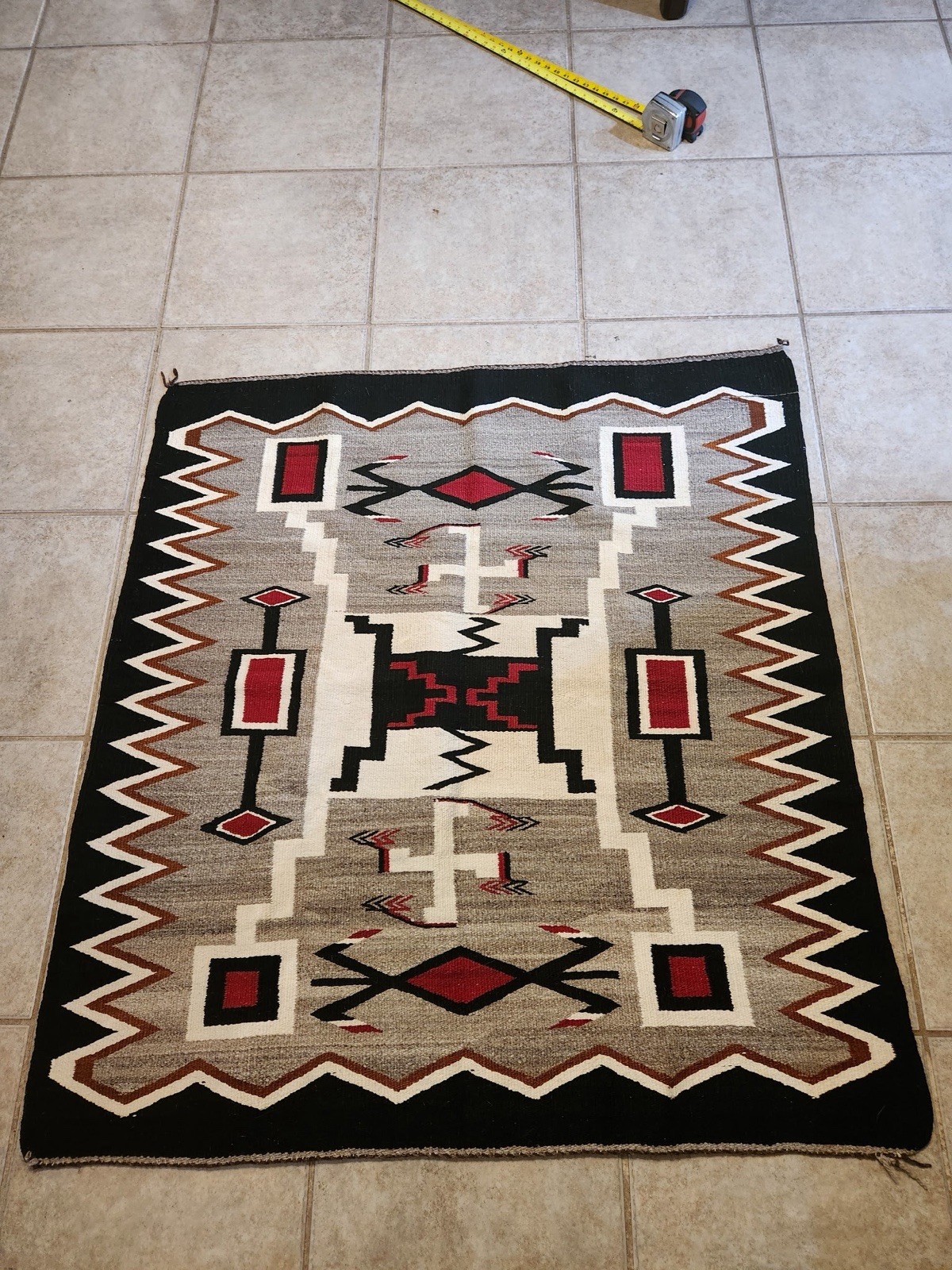Antique JB Moore Plate Navajo Rug