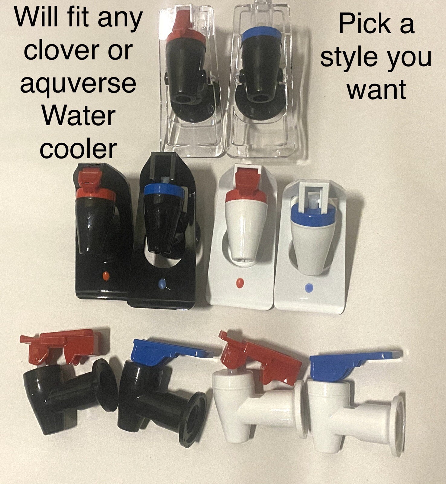 WATER COOLER AQUVERSE or CLOVER FAUCETS HOT AND COLD