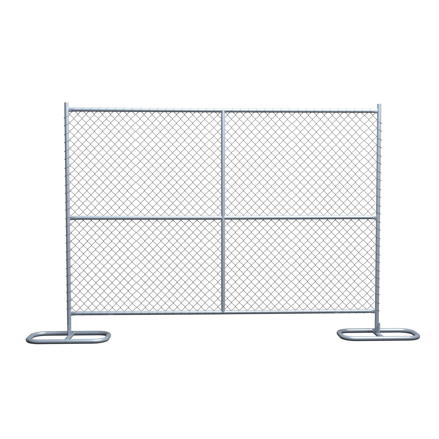 Sandbaggy 6 ft x 8 ft Temporary Chain Link Fence Panel - Galvanized [5 Qty]