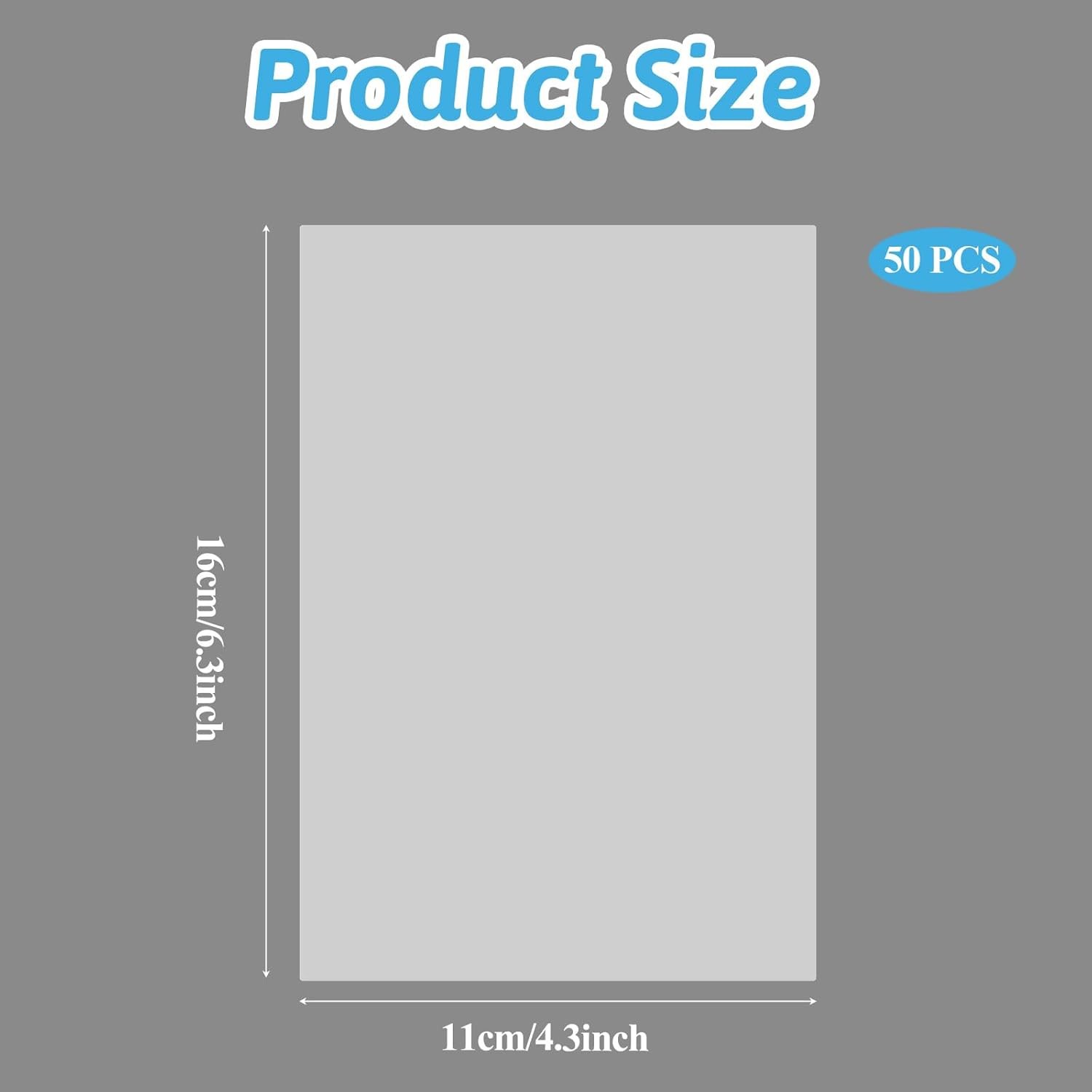 50 Pcs Clear Acetate Sheets 4.3x6.3 in Heat Resistant Plastic Craft Paper