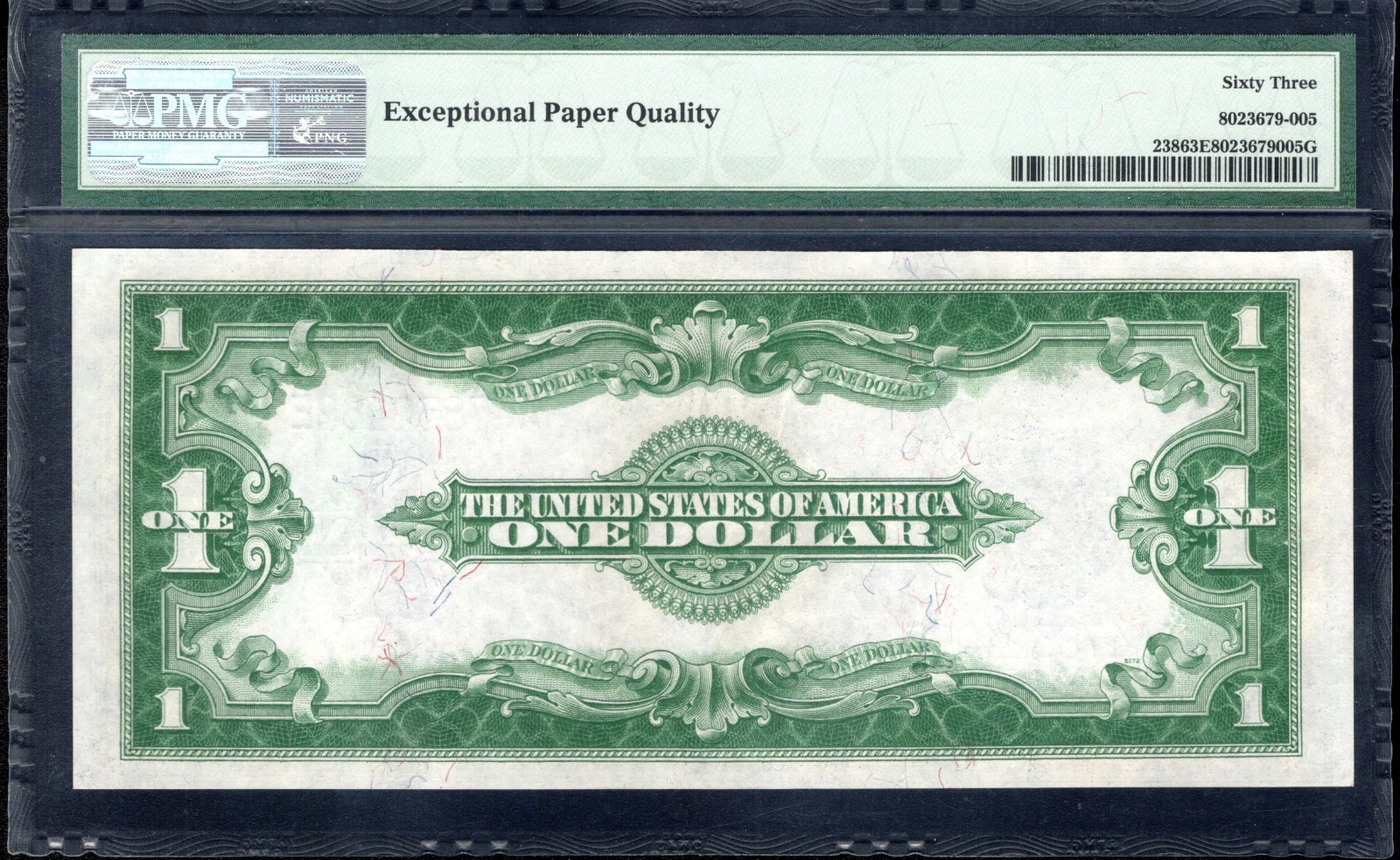 1923 $1 SILVER CERTIFICATE HORSEBLANKET PMG 63 EPQ Fr 238 32408