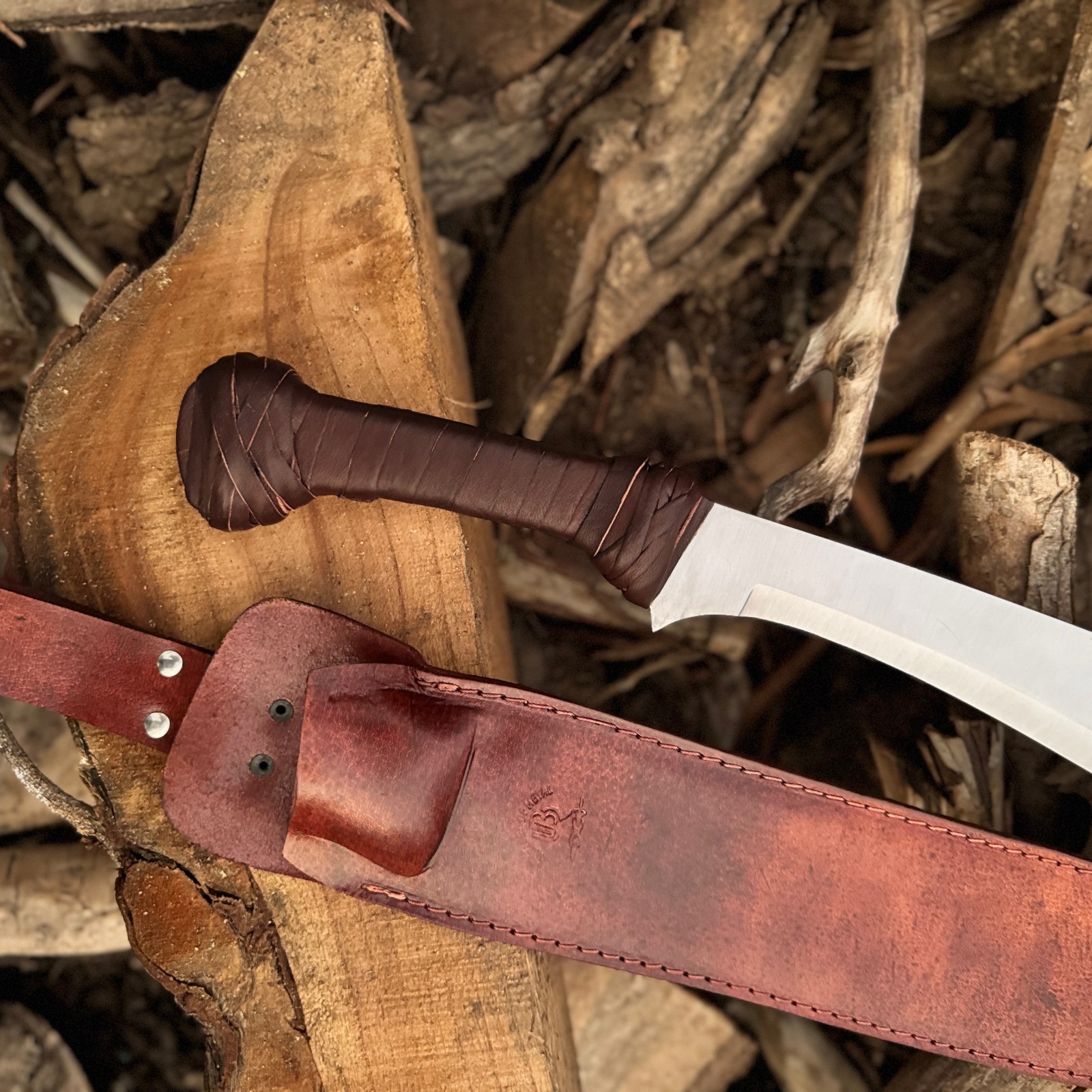 THE BOOK OF ELI MACHETE CUSTOM HANDMADE HIGH CARBON STEEL WITH LEATHER SHEATH