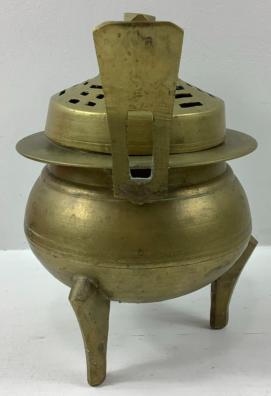 Vintage Metal Asian Chinese Censer Incense Burner