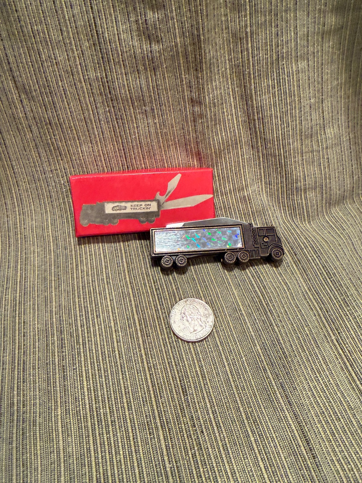 VTG Colonial Knife Semi Tractor Trailer Promo Trucking Keep On Truckin