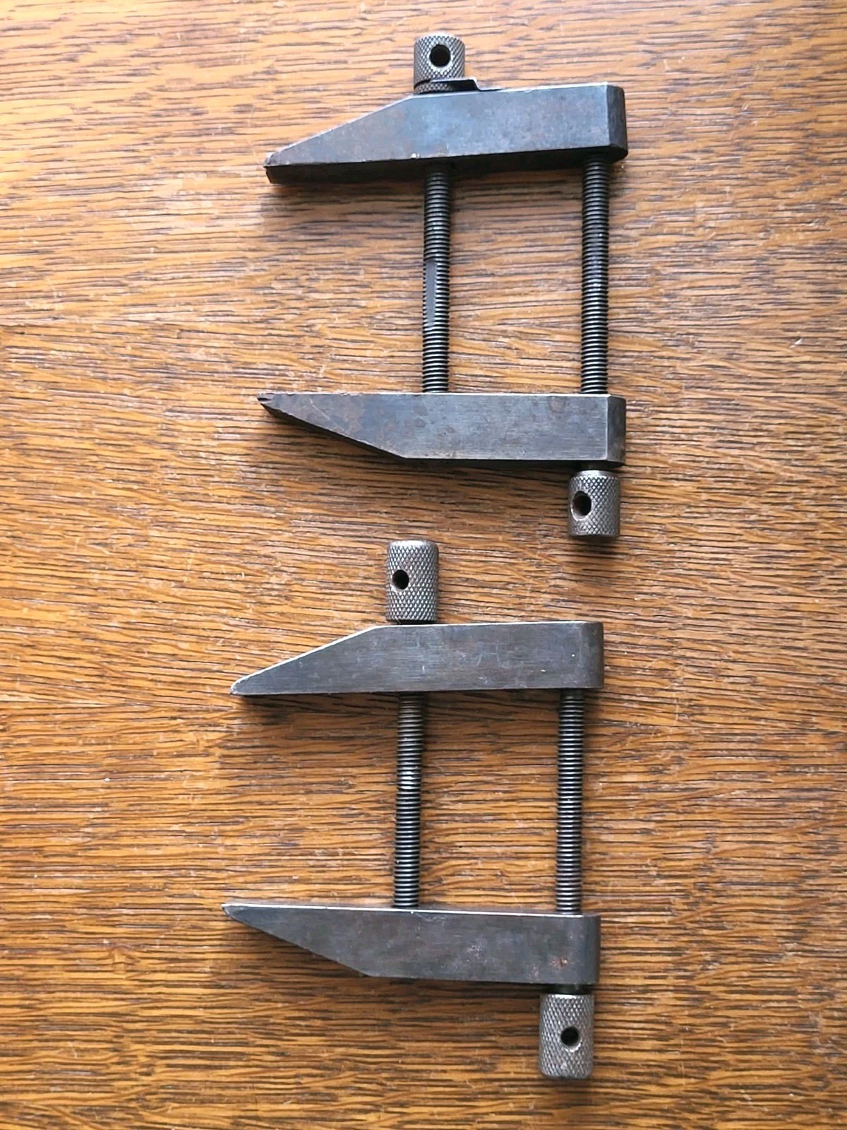 (2) Vintage L. S. Starrett No. 161-D Parallel Clamps 4" Machinist Tools USA