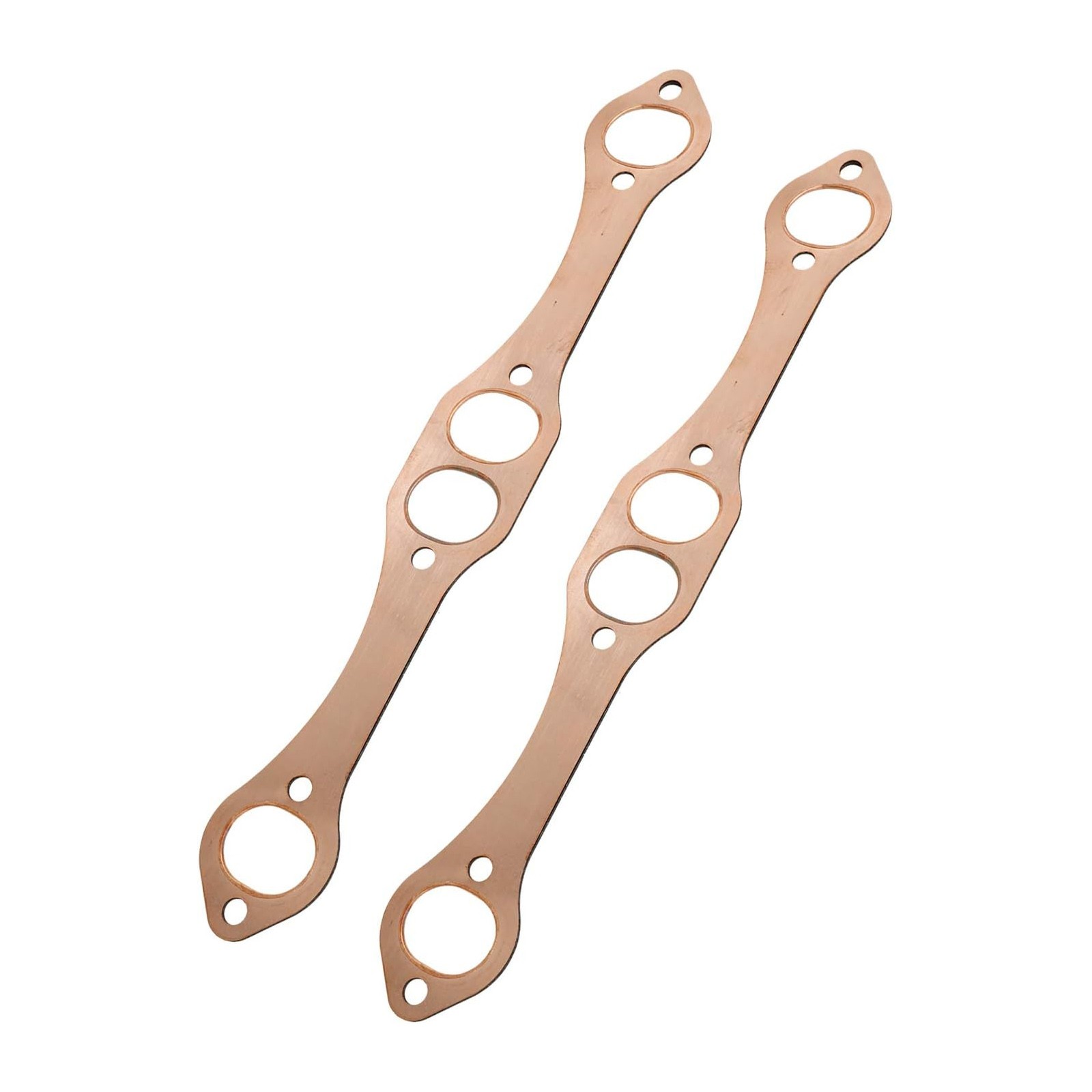 SBC Oval Port Copper Header Exhaust Gaskets For SB Chevy 327 305 350 Reusable