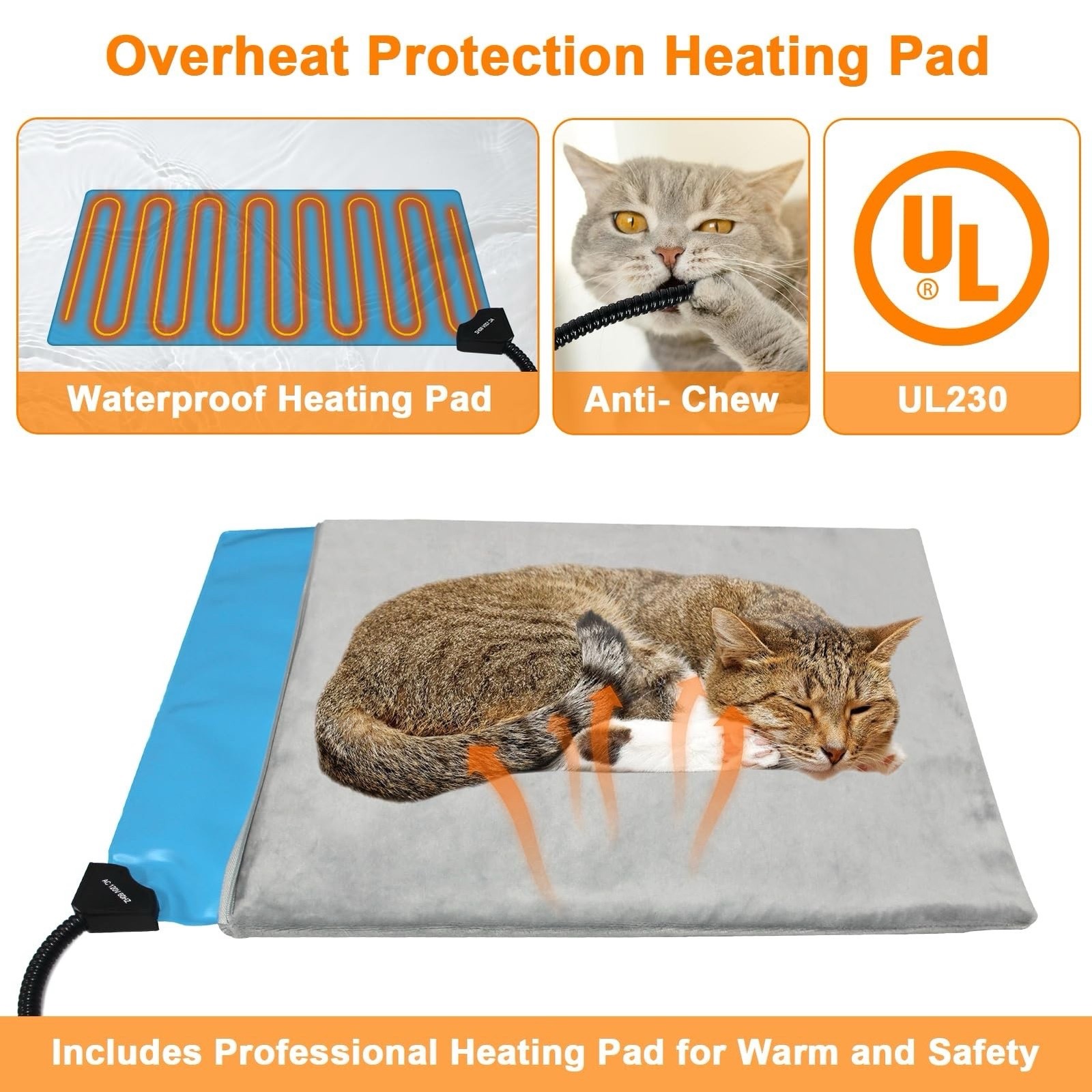 Heated Cat House for Outdoor Cats Insulated Weatherproof Shelter