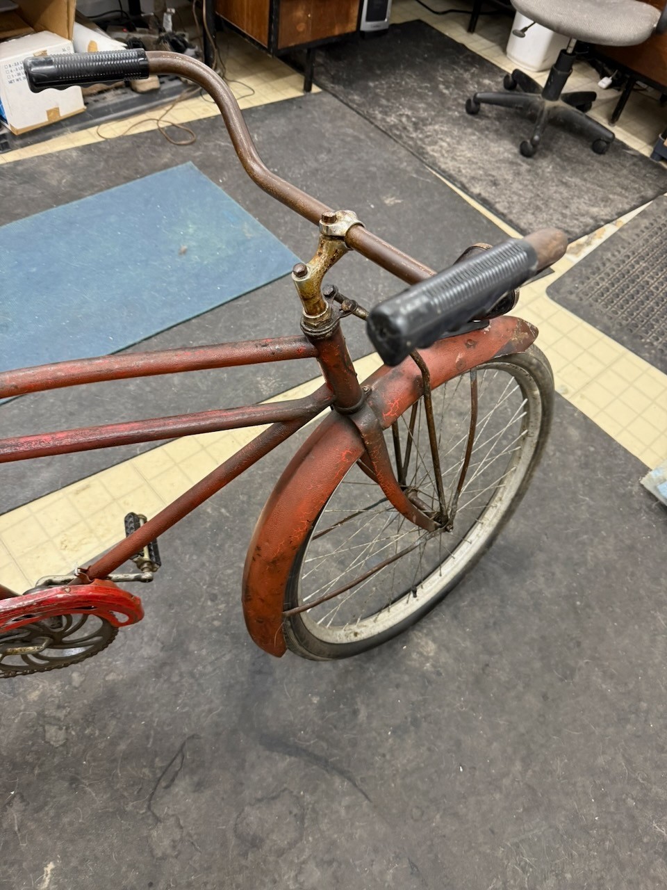 Western Flyer Mens 26" Bicycle 1940's? Vintage Rusty Rat Rod Cruiser