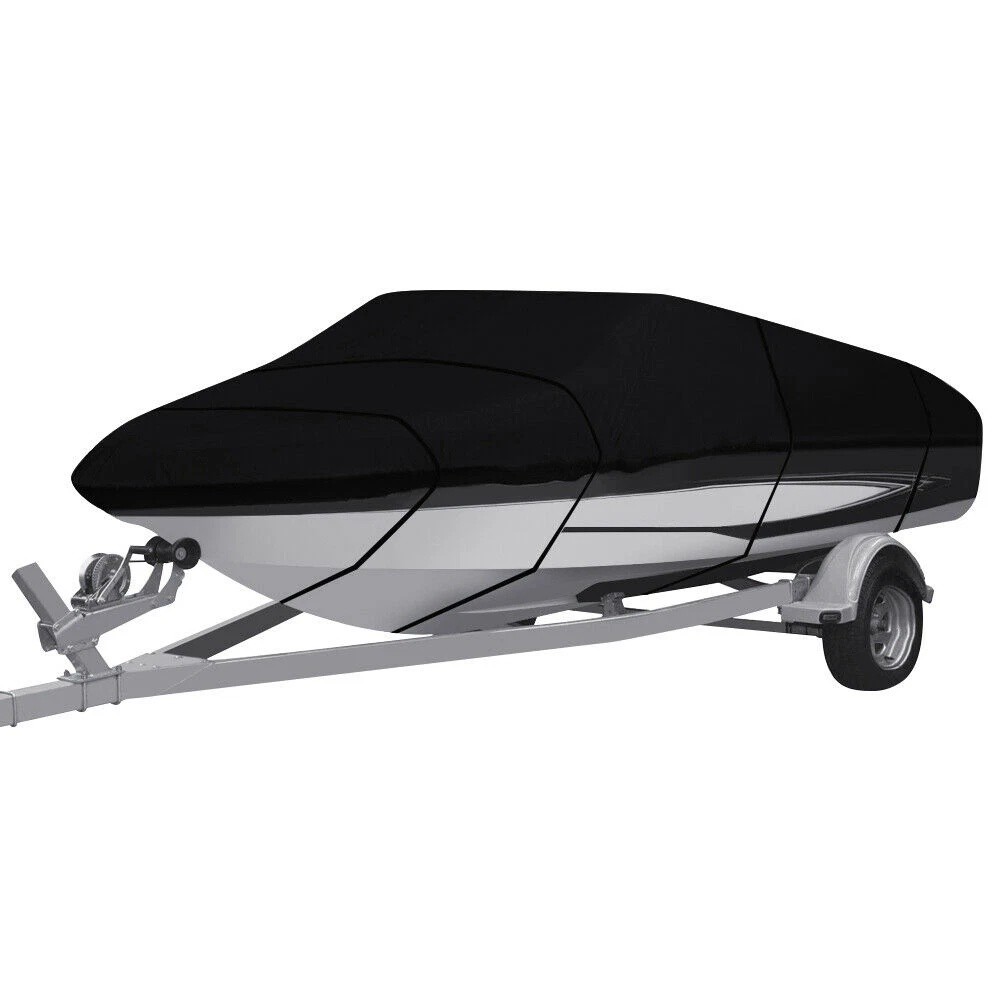 Trailerable Boat Cover Waterproof Heavy Duty Marine Grade Dust V-Hull Runabout