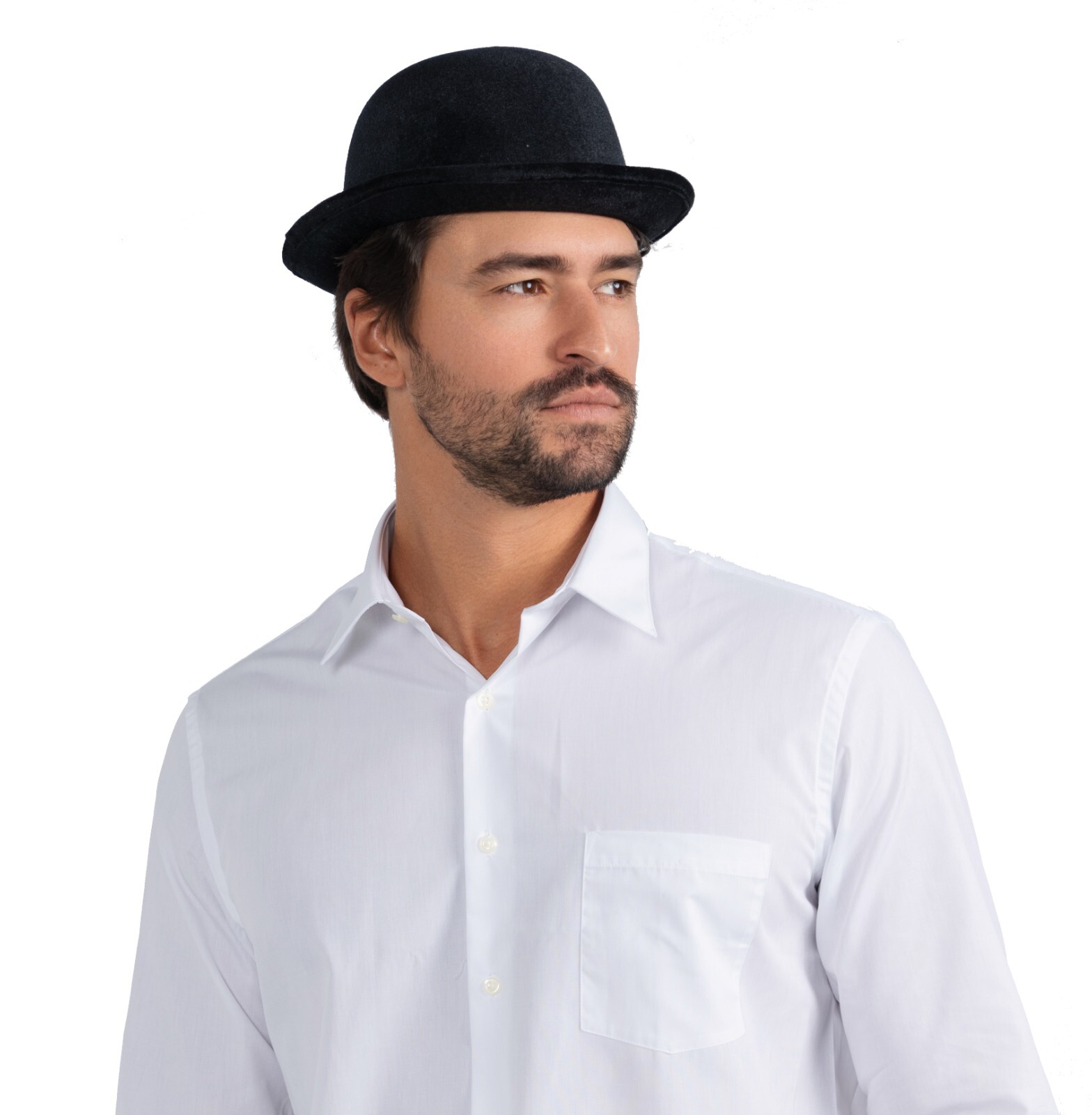 Dress-Up-America Derby Hat - Derby Bowler Hat for Men - Black Bowler Hat Costume