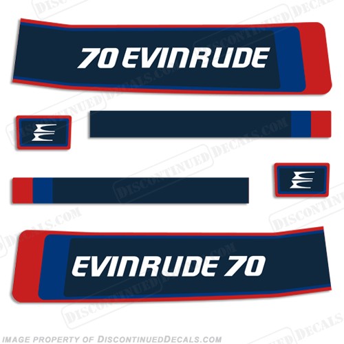 Fits Evinrude 1976 70hp Decal Kit