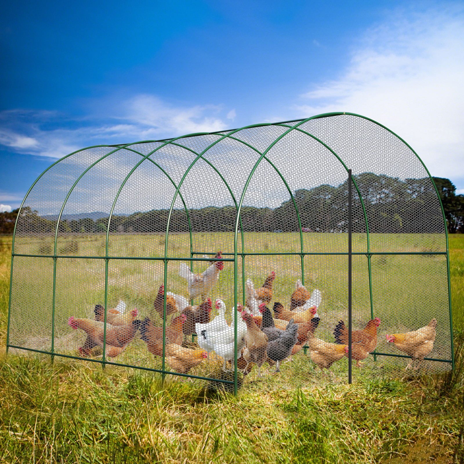 13x7x7.2 ft Steel Garden Arch Rose Arbor Climbing Plant Grape Support Frame Yard