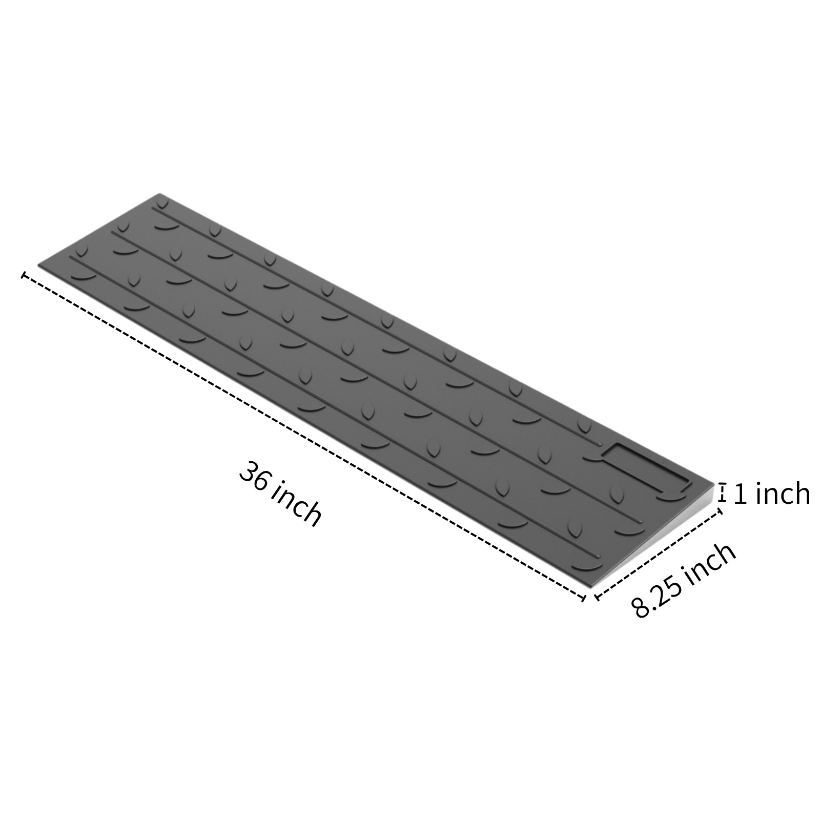 Extensible Wheelchair Ramp Rubber for Home Black Threshold Ramp for Doorways