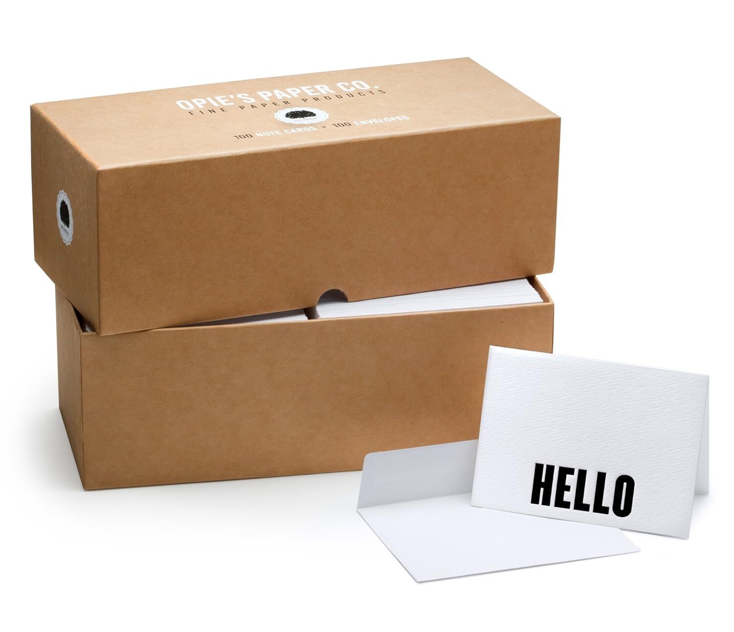 Opie’s Paper 100 Clients Friends Letterpress Note Cards Self Seal Envelopes 🚀