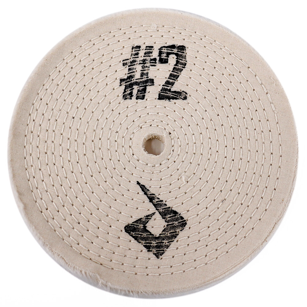 8" Metal Polishing Wheel | #2 Sewn Bench Grinder Buffing Polish Cotton Buff Pad