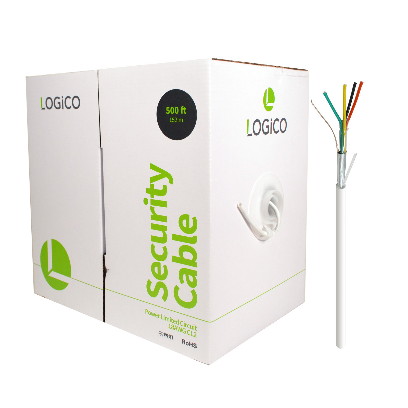 Security Wire Burglar Alarm 18/4 500FT Stranded Shielded Control Speaker Cable