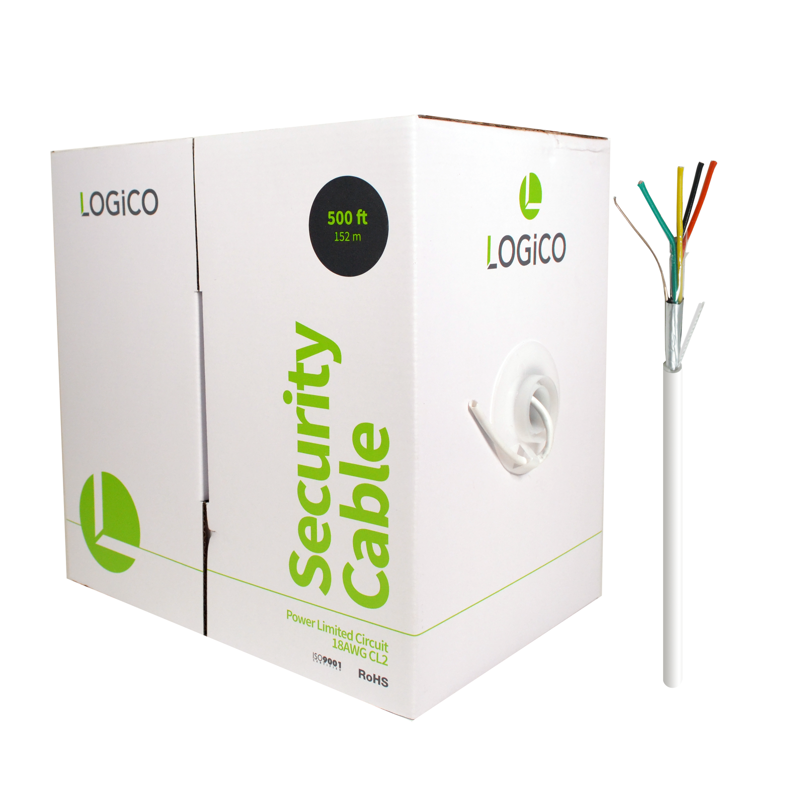 Security Wire Burglar Alarm 18/4 500FT Stranded Shielded Control Speaker Cable