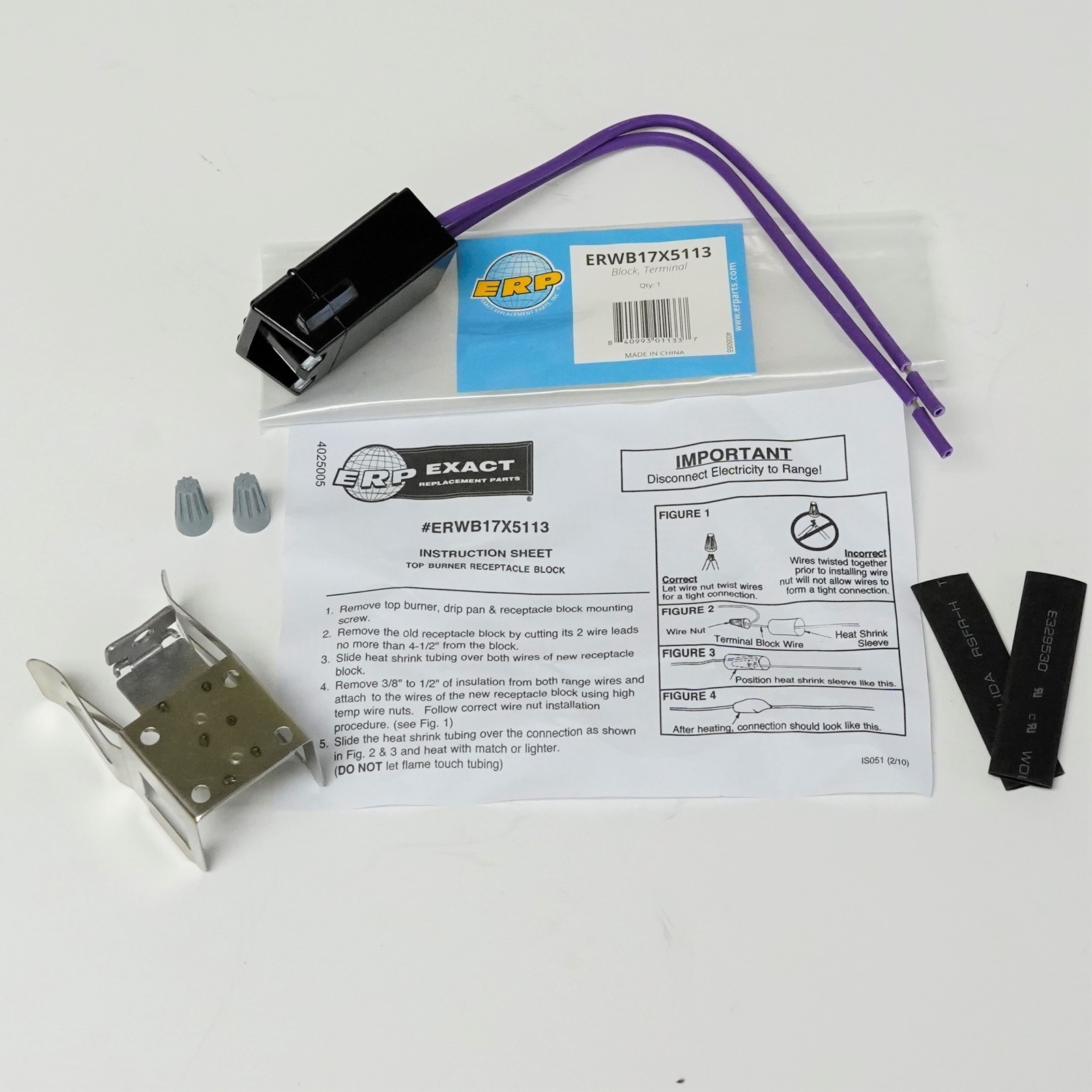 WB17X5113 for GE Range Burner Receptacle Terminal Block AP2021559 PS232646