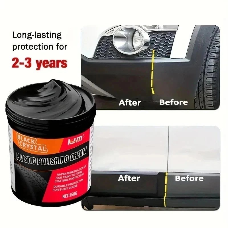 150g Plastic & Rubber Repair Paste Black Polish for Car Scratch Tire & Interior