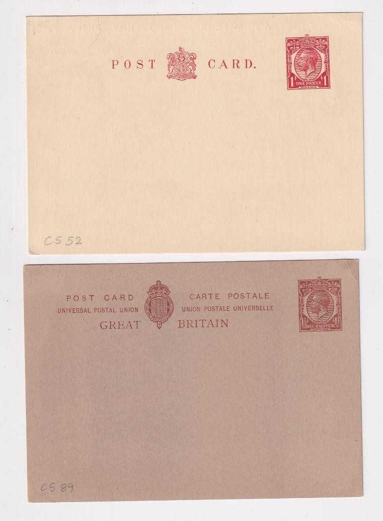 GB QV, EDVII, GV, GVI, QEII x 145 Stationery Registered, Envelopes, Lettercards.