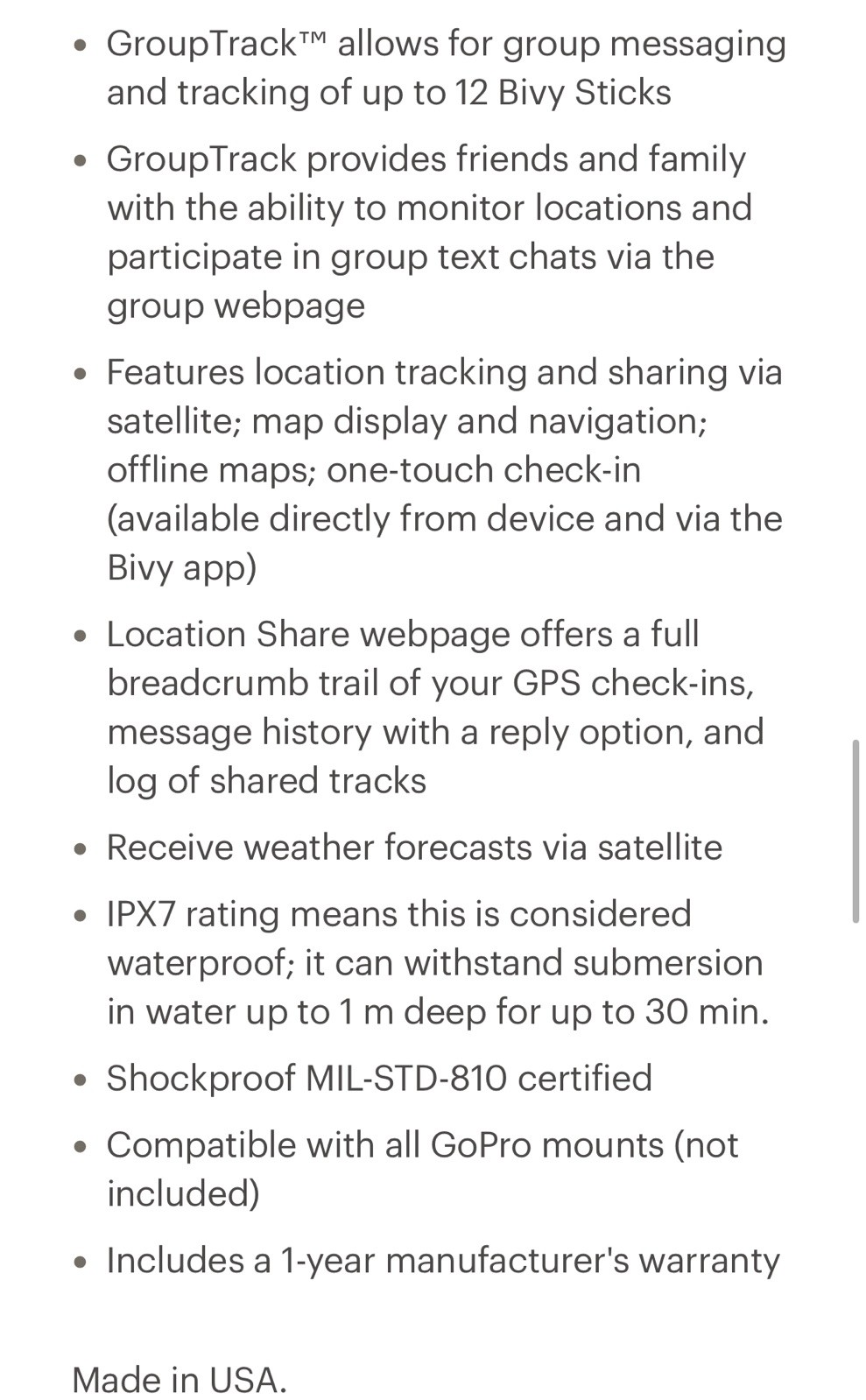 ACR Bivy Stick PN: 4601 - new in opened box (never used)