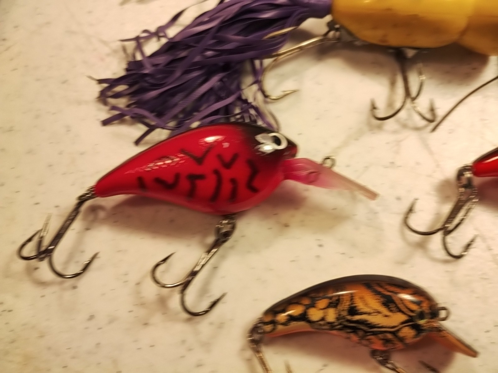 Lot of 9 Hula Popper & Crankbait Fishing Lures