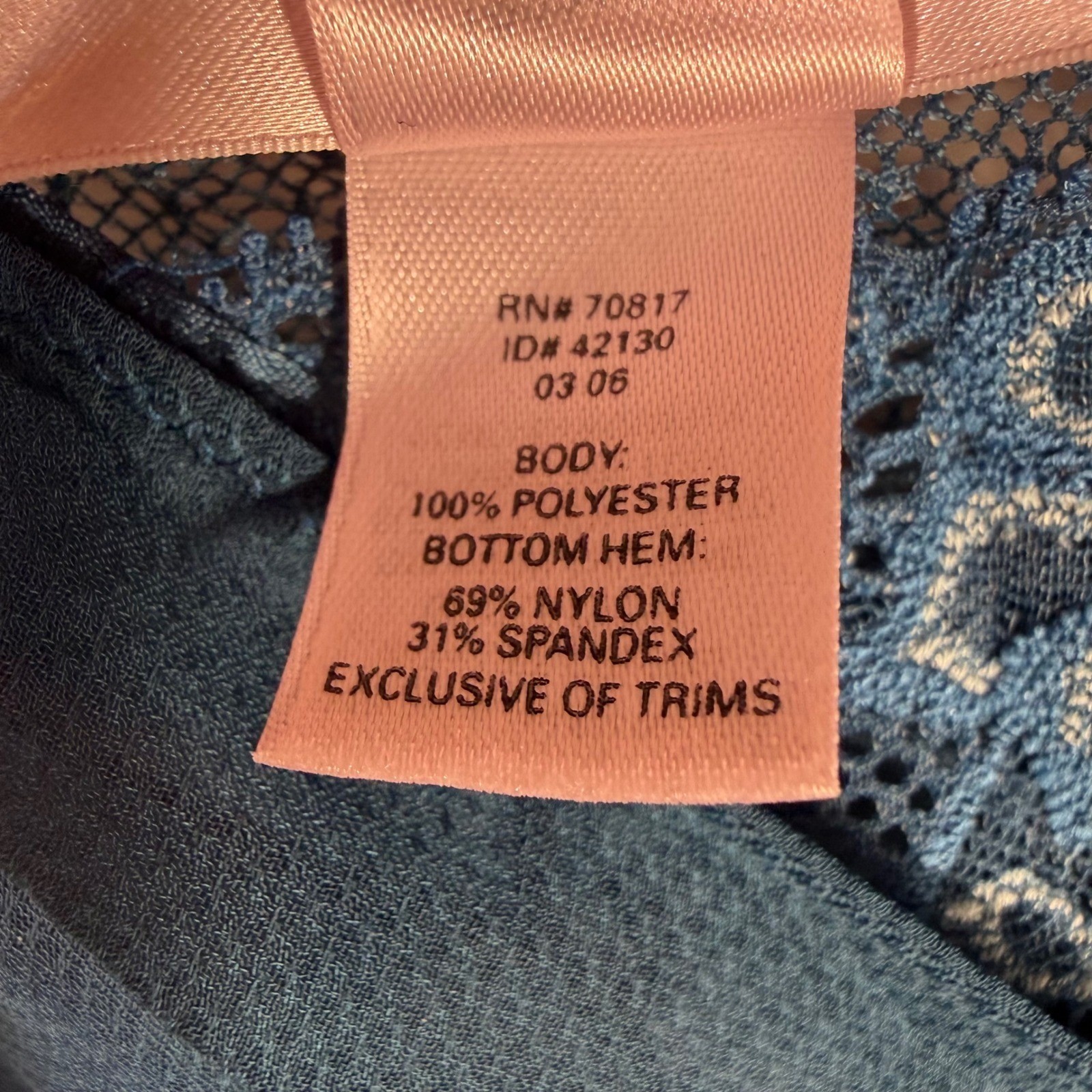 Victoria's Secret Angels Slip Dress Nightie S Teal Satin Lace Trim Ruffle Hem