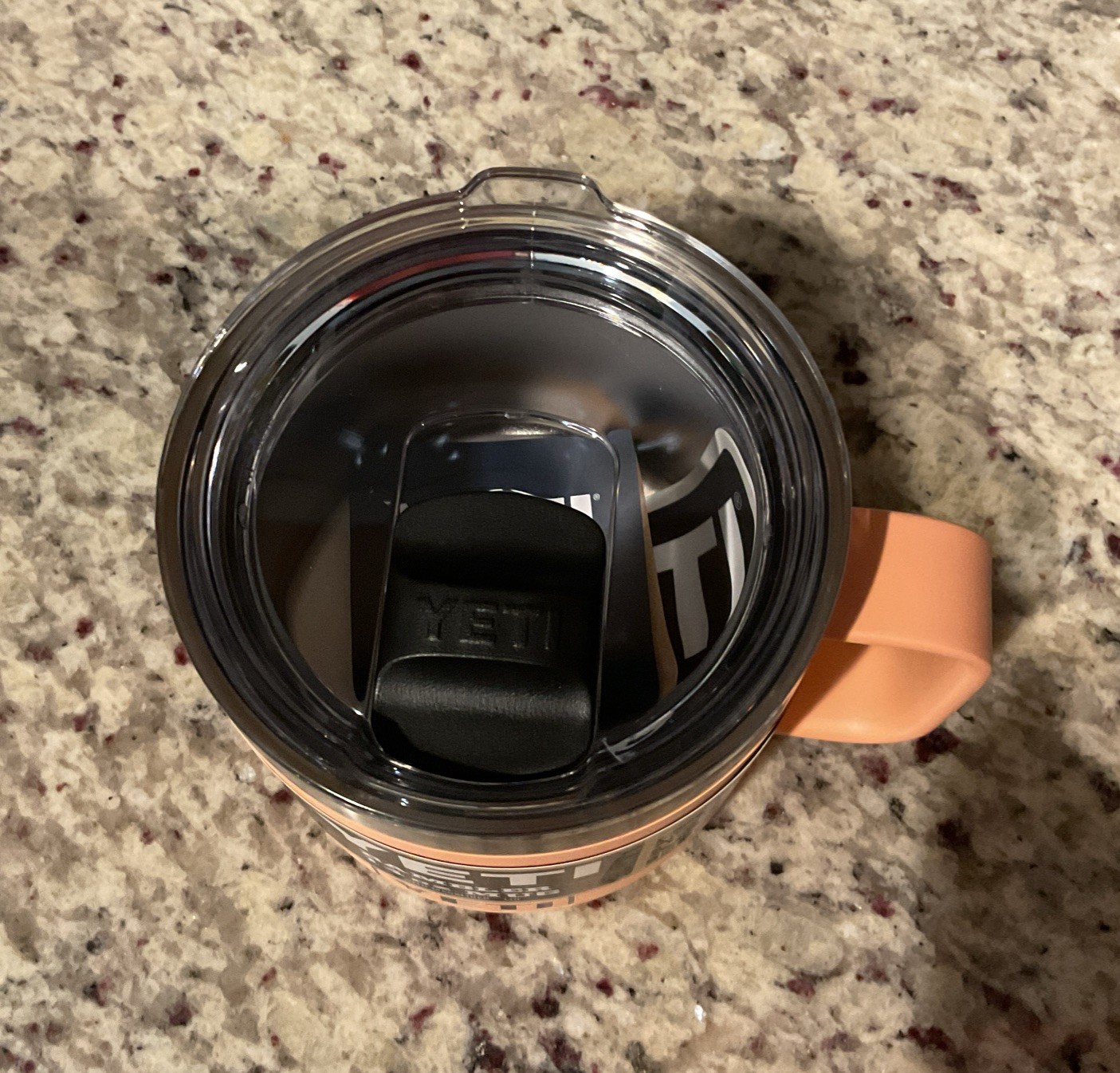 YETI Rambler 14 oz Mug with MagSlider Lid LOWCOUNTRY PEACH No Sweat Camp Cup NWT