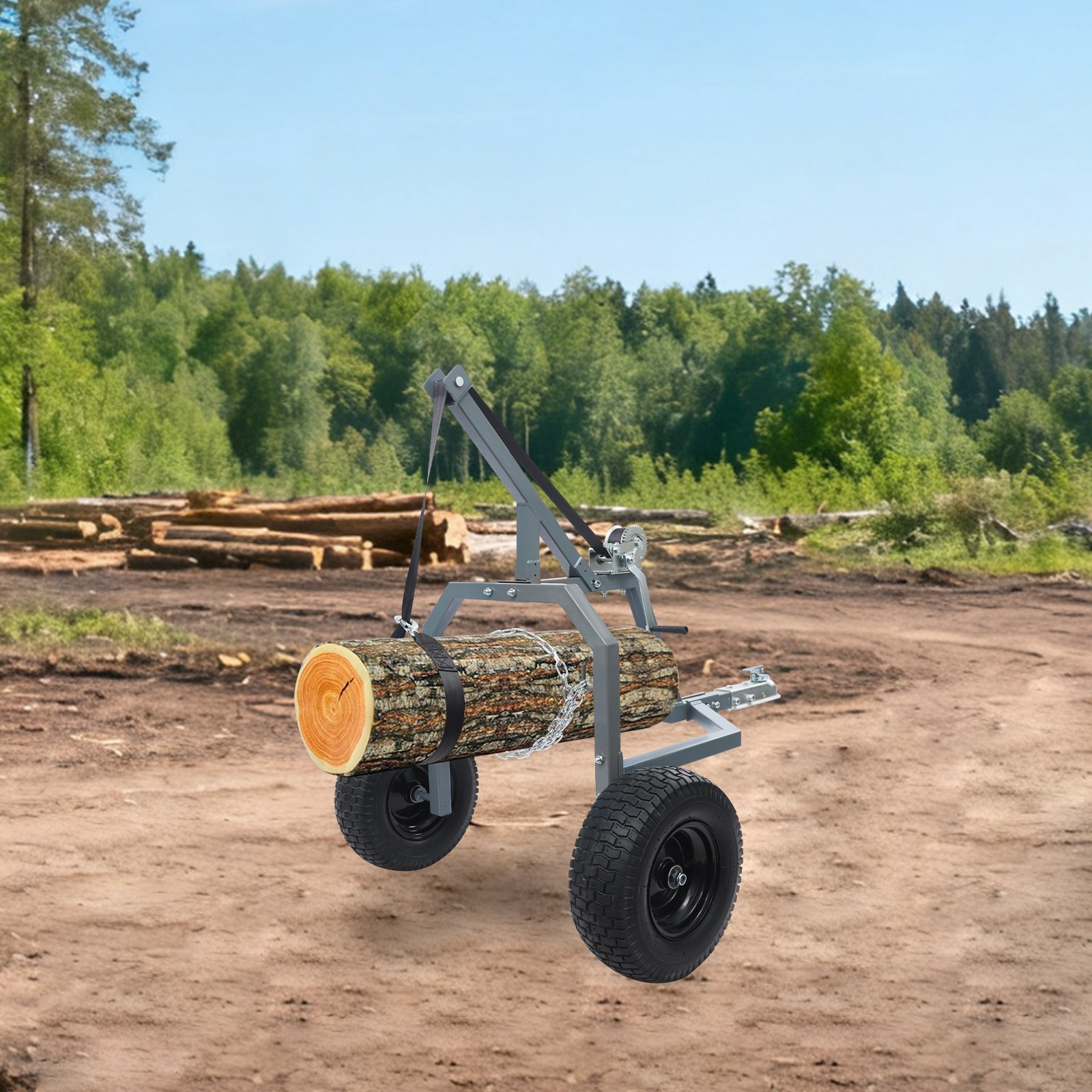 Heavy Logs Skidder Logging Trailer Transporting Cart Trolley Log Skidding Arch