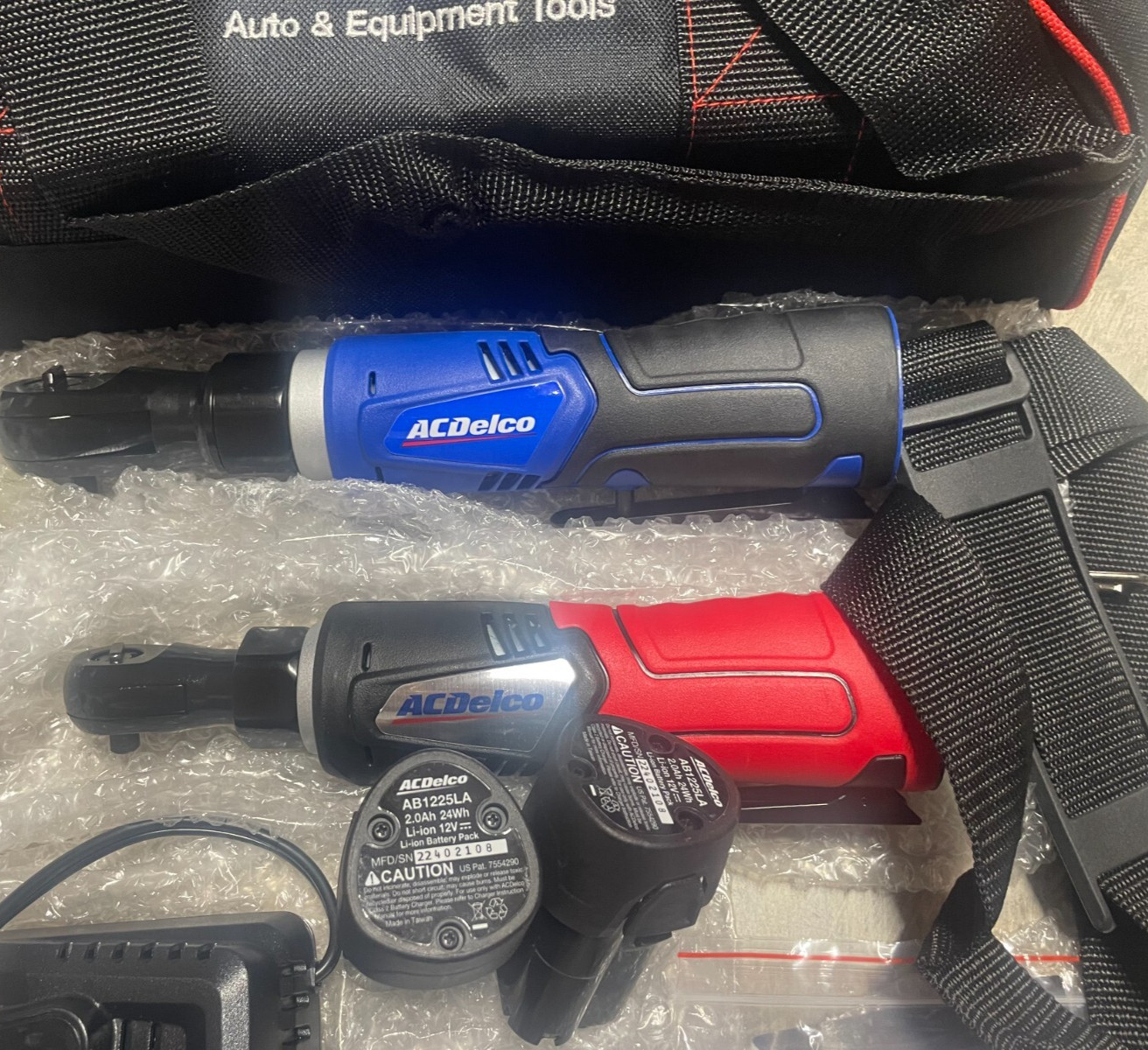 NEW ACDelco G12 Cordless Ratchet Wrench Combo Tool Kit | TWO Battery Kit