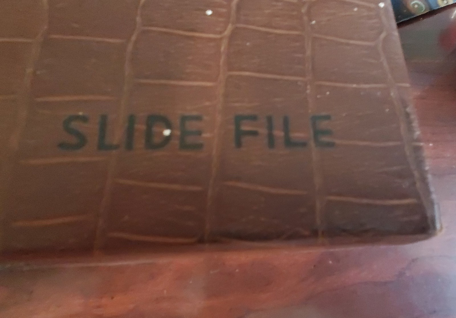 2 Vintage 1950s 35mm Slide File Cases Boxes storage 10 x 6 x 2.75 100 slides ea