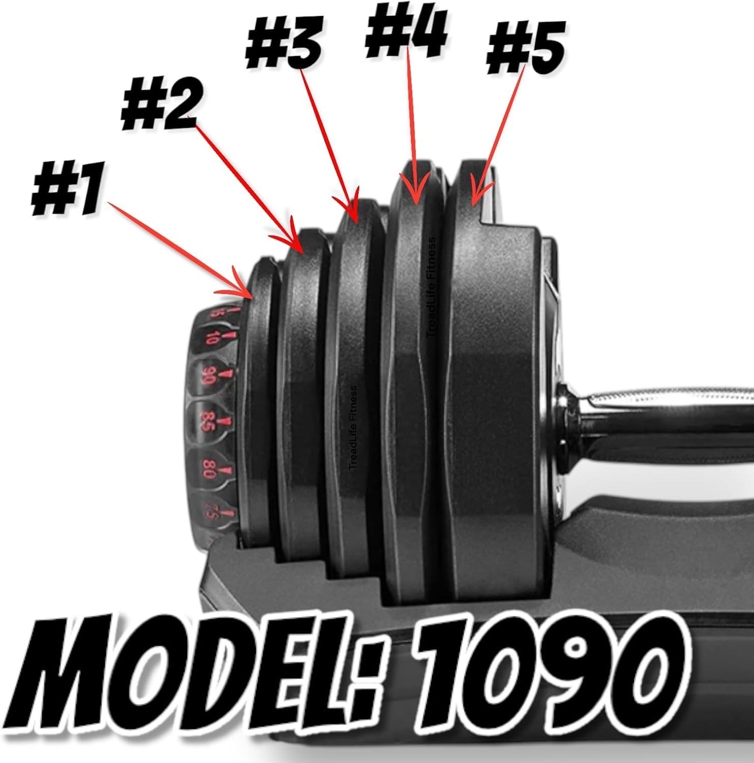 Replacement Weight Plates Compatible Bowflex SelectTech 1090 Dumbbell  1 2 3 4 5