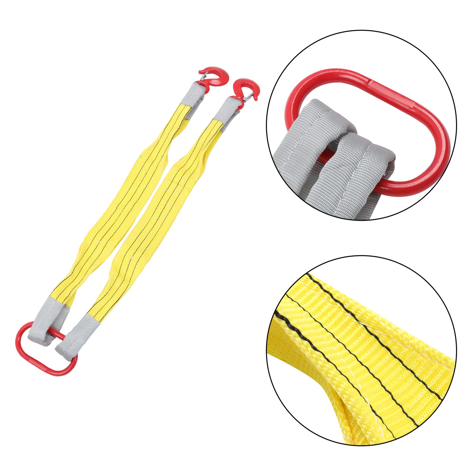 Lifting Slings Straps With Hooks 3.3Feet Two Leg Bridle Web Sling 4409 lbs