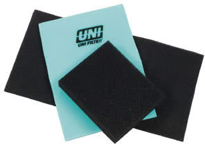 Uni Bulk Fine Foam Filter (65 PPI) - 12in. x 16in.x 5/8in. - Green Motorcycle