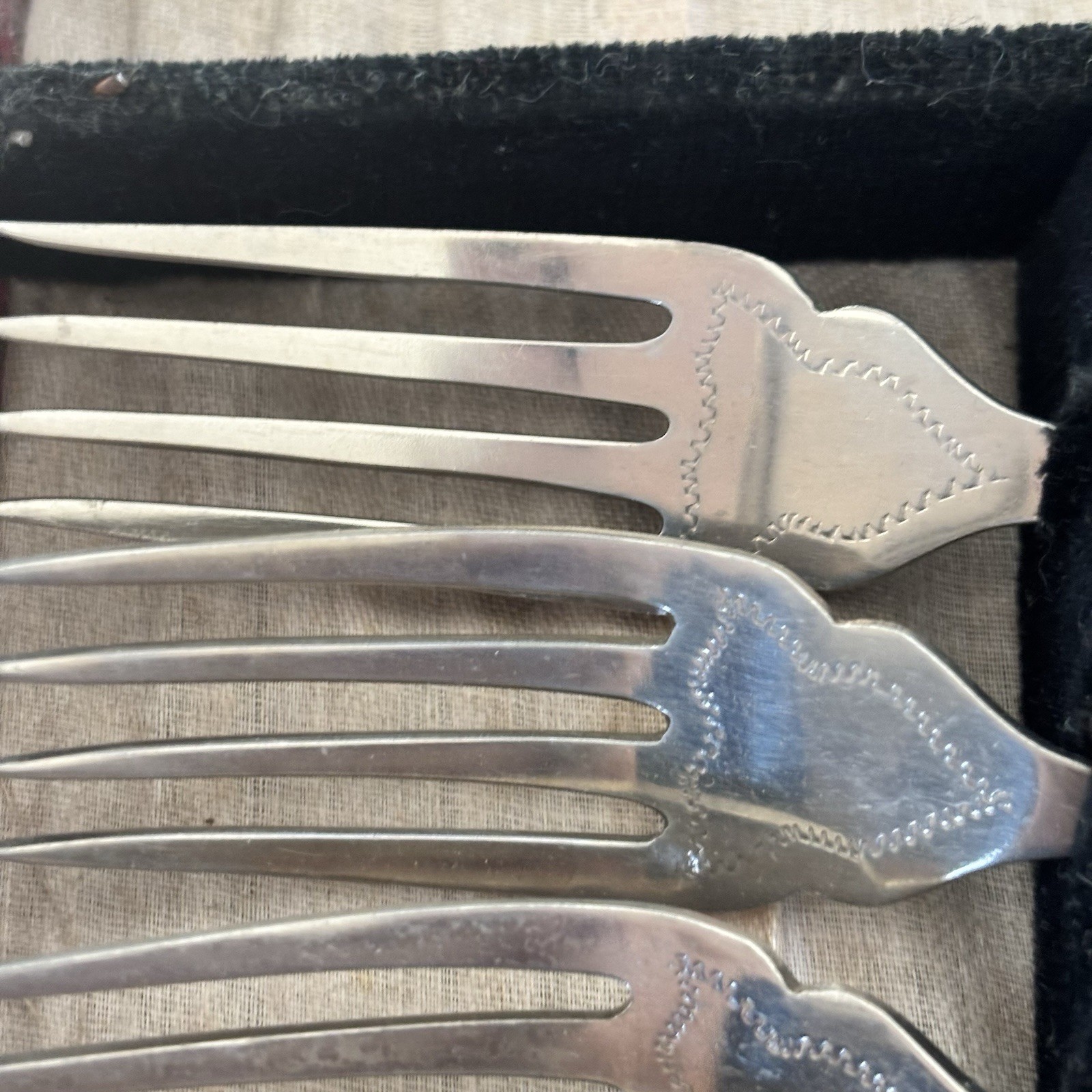 Sheffield Bakelite Stainless Steel 14 Piece Fork Knife Serving Set Original Case