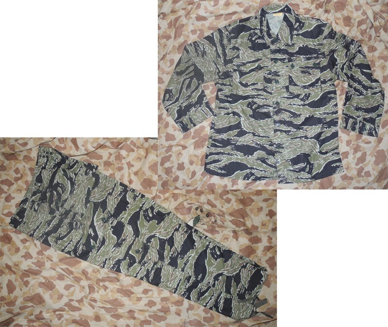 Vietnam Tiger Stripe Camo Tadpole Sparse Shirt Pants Top Bottom Fatigues Uniform