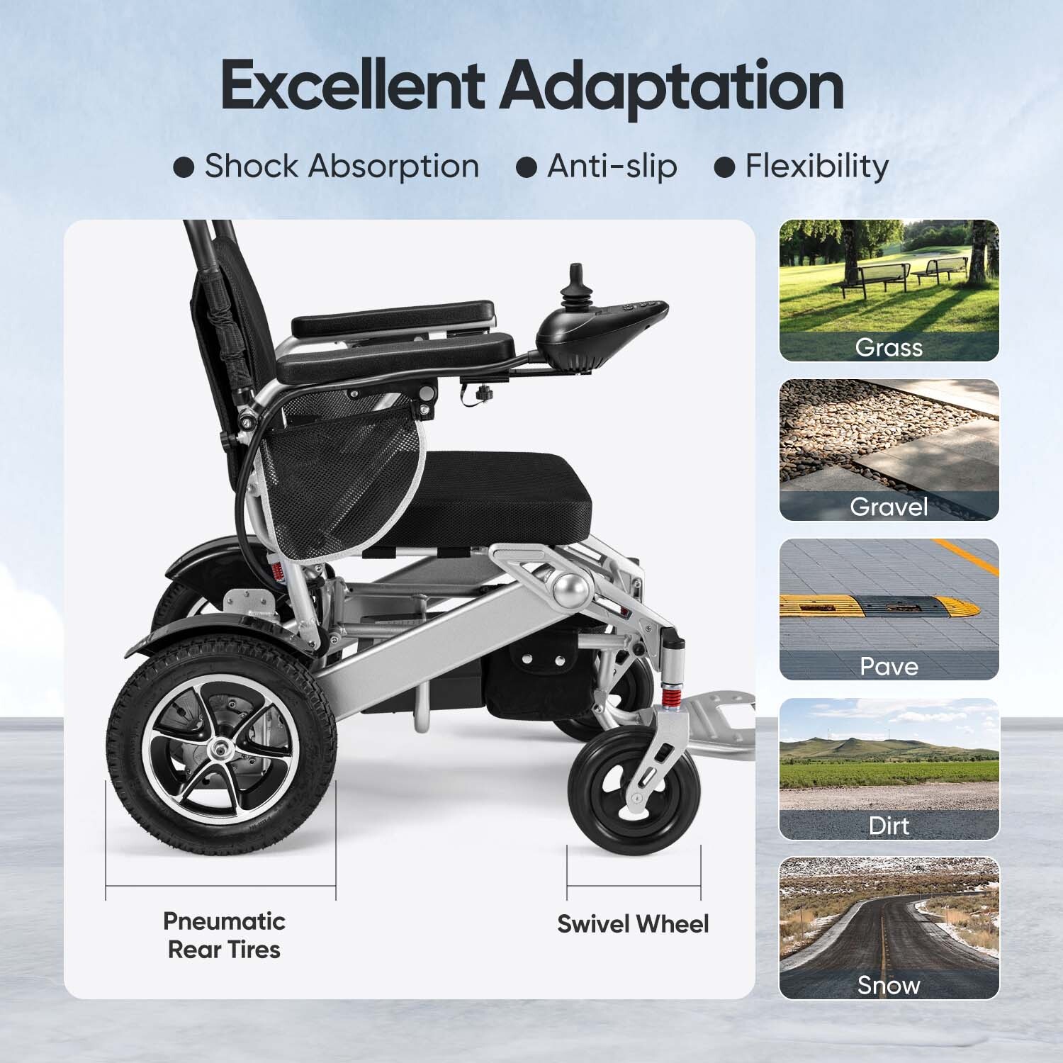 Used Intelligent Foldable Electric Wheelchair All Terrain Mobility Scooter