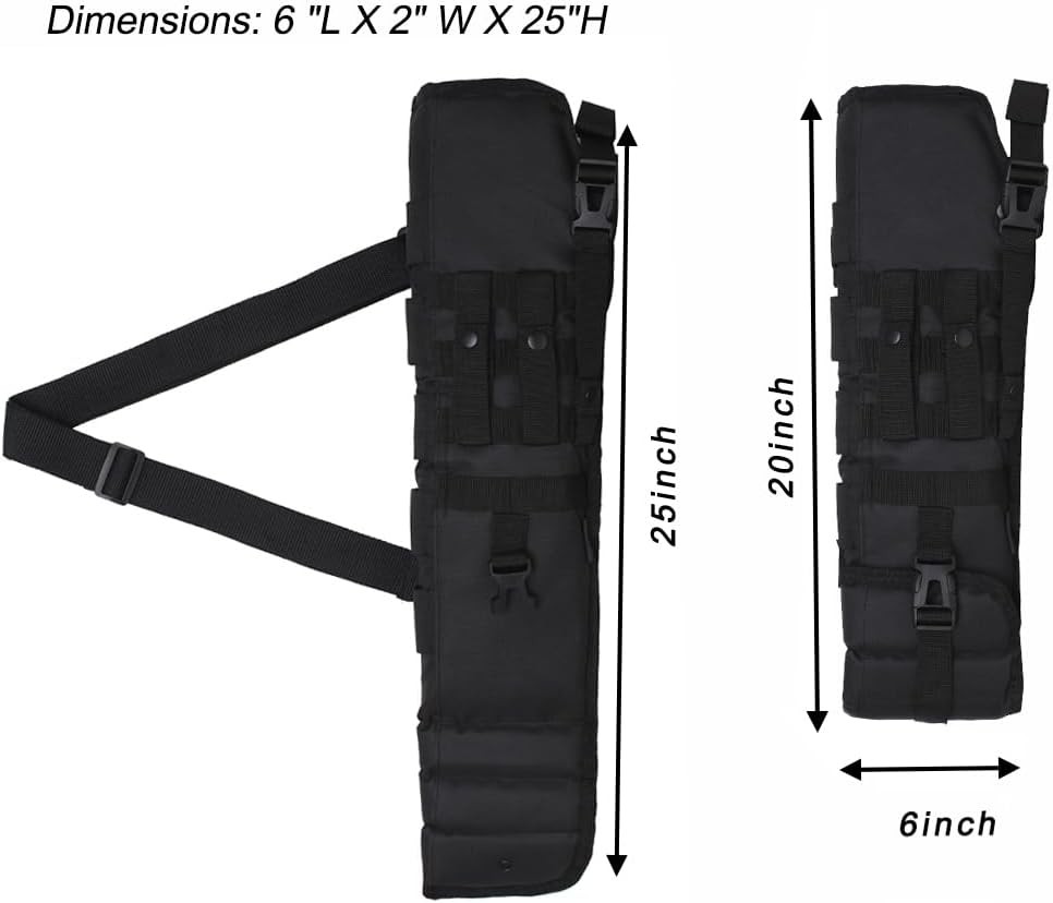 Tactical Shotgun Rifle Scabbard Bag Adjustable Shoulder Strap Hunting Molle Case