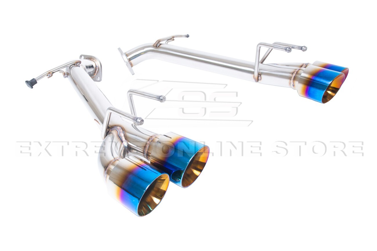 For 18-24 Toyota Camry T-304 Muffler Delete Quad Burnt Tips Axle Back Exhaust