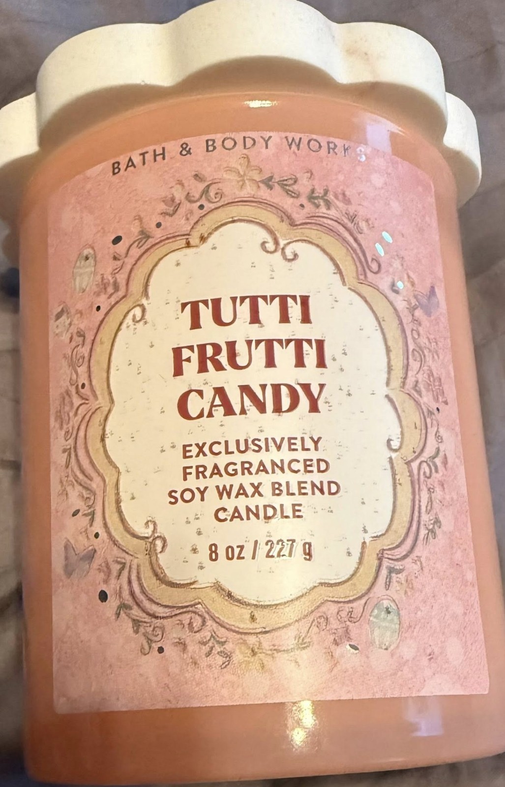 💕🤍💕BATH & BODY WORKS SINGLE WICK 8 OZ💕🤍💕 ~"TUTTI FRUTTI CANDY"💕🤍💕