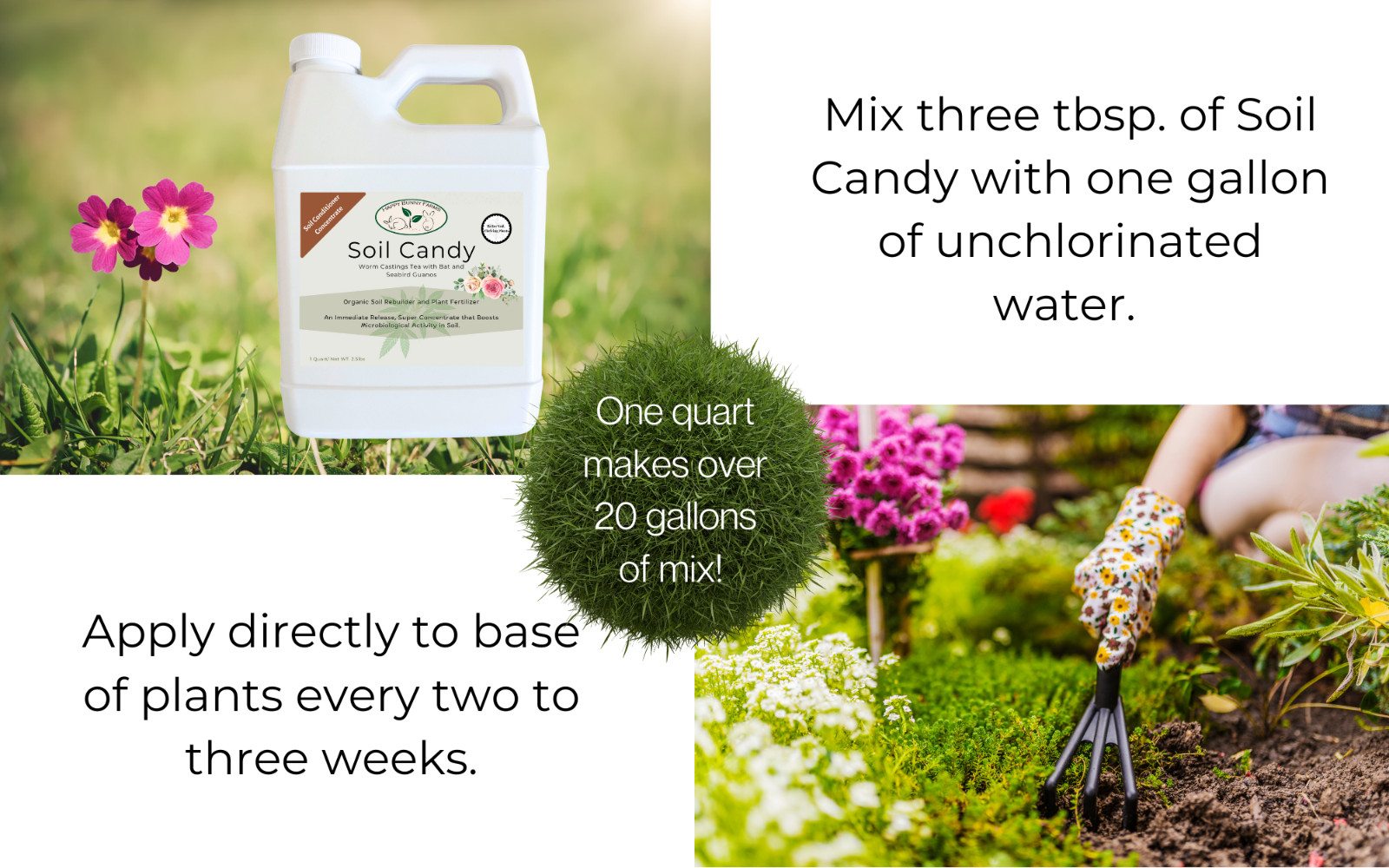 Worm Castings Tea with Bat and Seabird Guanos. Soil Candy, 8oz