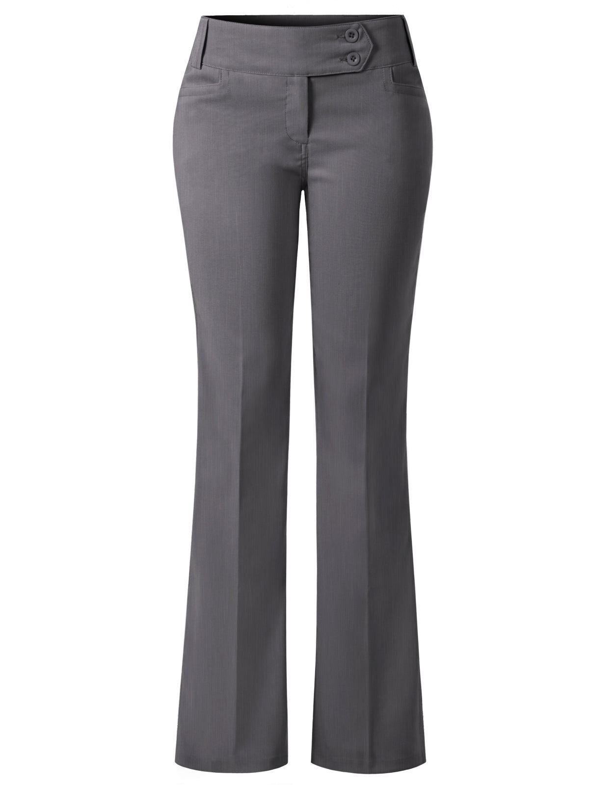 MixMatchy Relaxed Boot-Cut Stretch Office Pants Trousers Slacks
