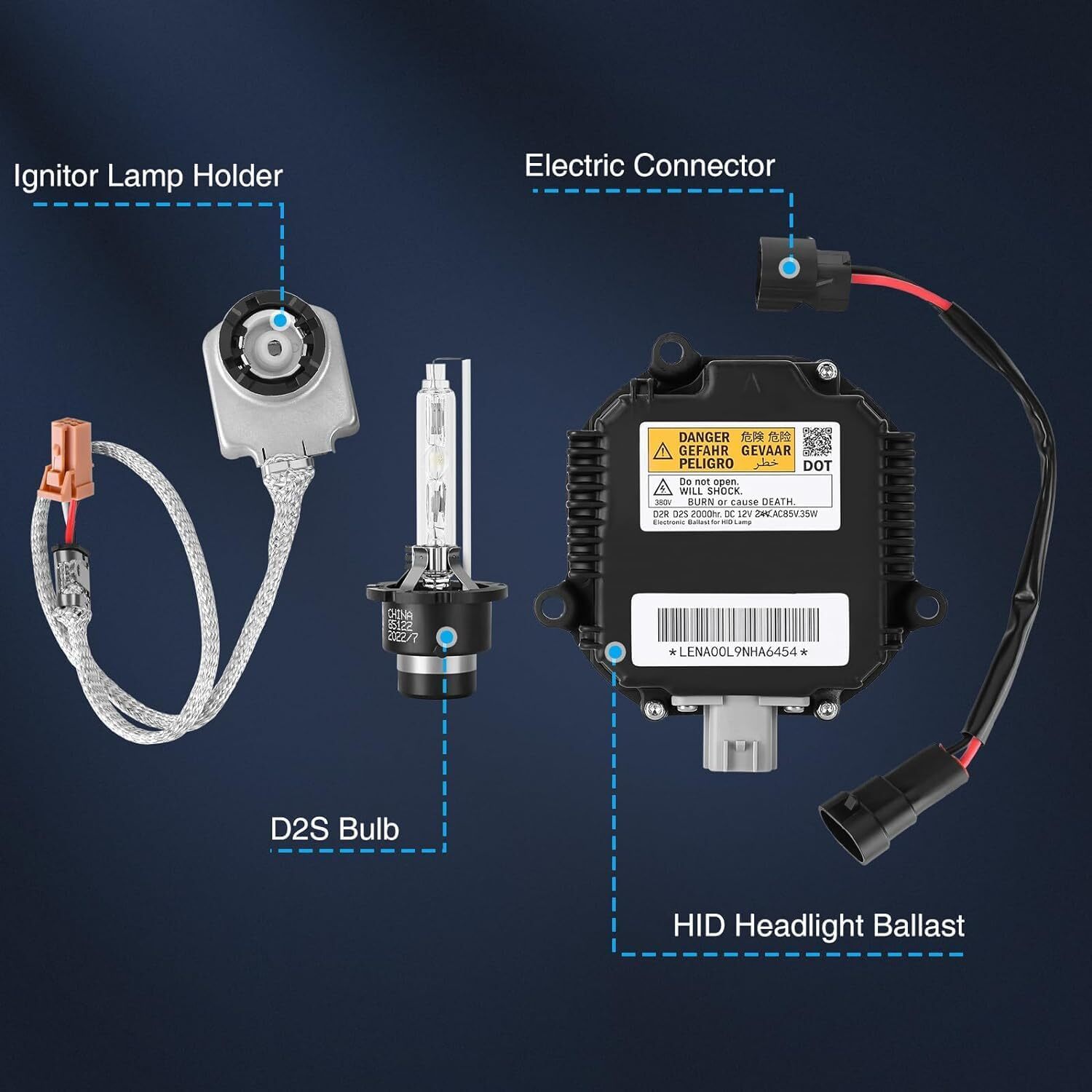 2pcs For 07-15 Infiniti G35 G37 Q40 Q50 Xenon Ballast Igniter HID D2S Bulb Kits
