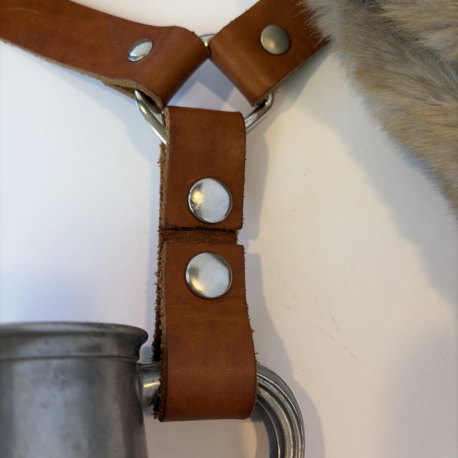 Renaissance Medieval Leather XXL Belt Fur/leatherPurse Stein Bag Handmade C Pics