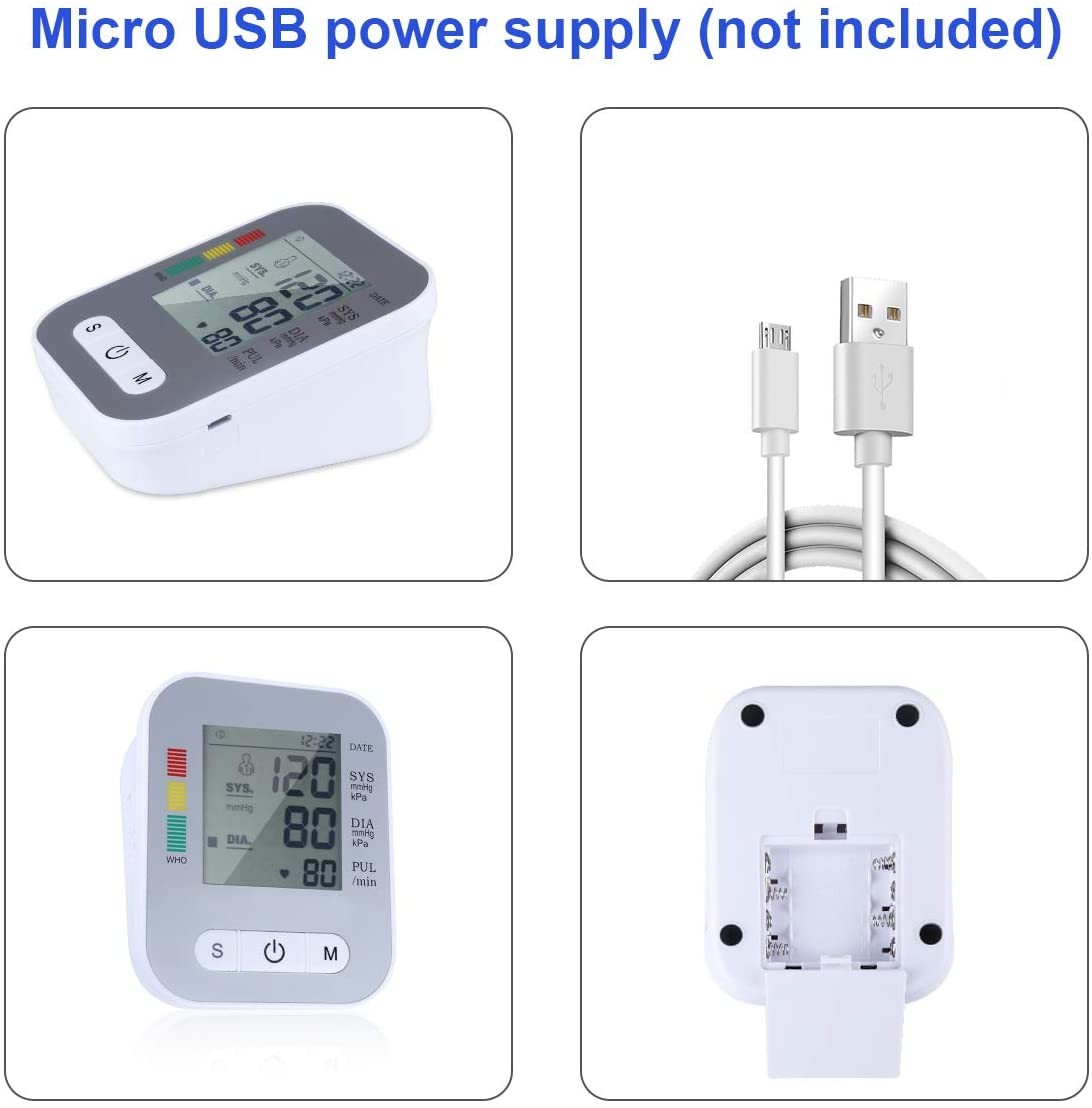 Automatic Digital Upper Arm Blood Pressure Monitor Accurate BP Cuff Pulse Meter